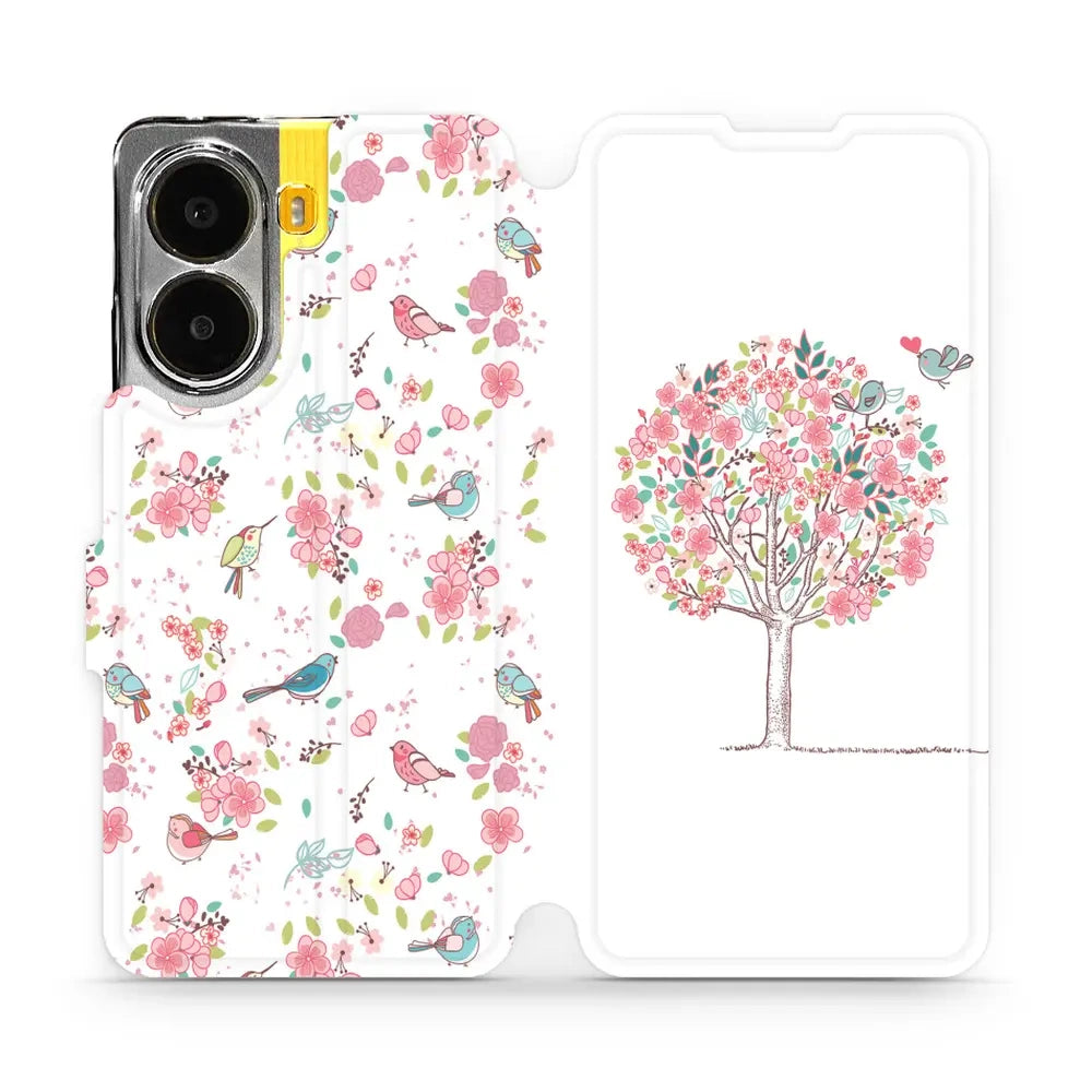 Handyhülle mit klappe für Xiaomi POCO X7 Pro, Mobiwear Book, Rosa Hain