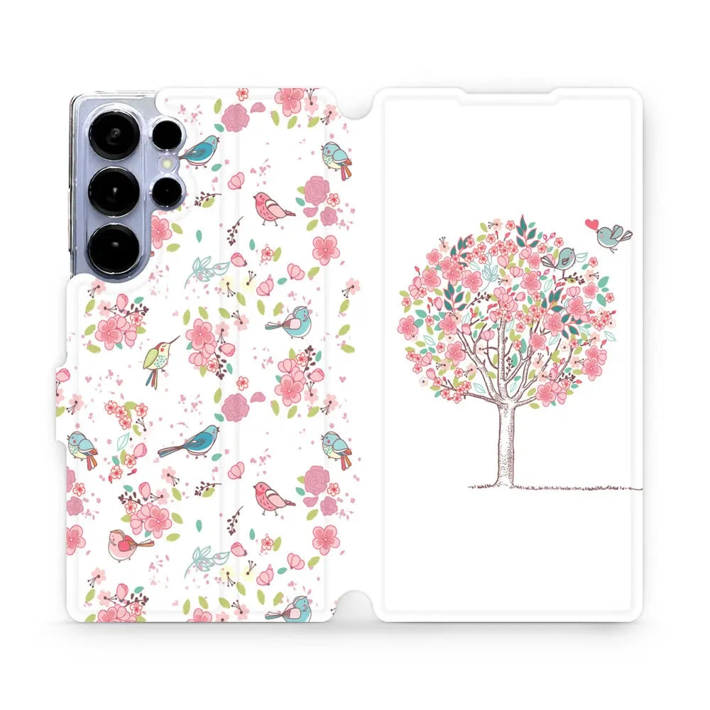 Handyhülle mit klappe für Galaxy S25 Ultra, Mobiwear Book, Rosa Hain