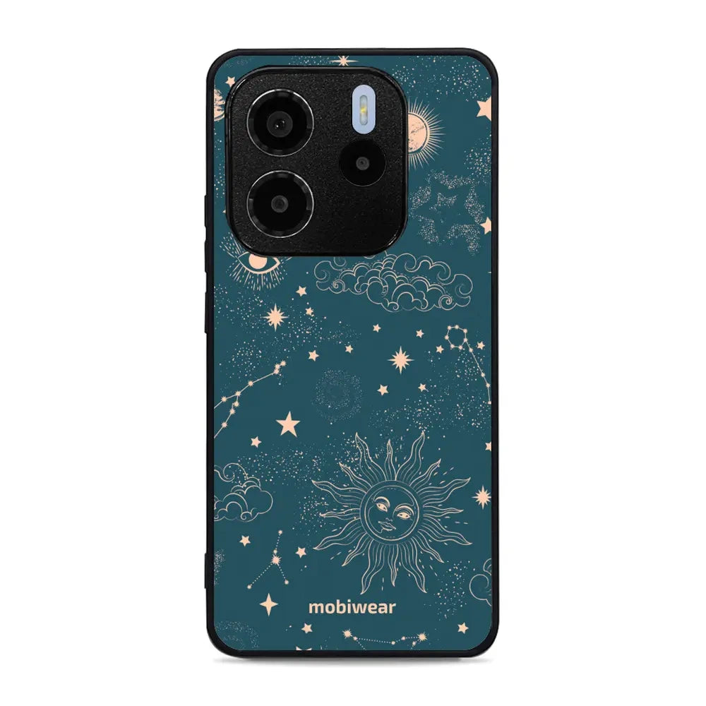 Handyhülle für Xiaomi Redmi Note 14 4G, Mobiwear Glossy Case, Astraler Staub