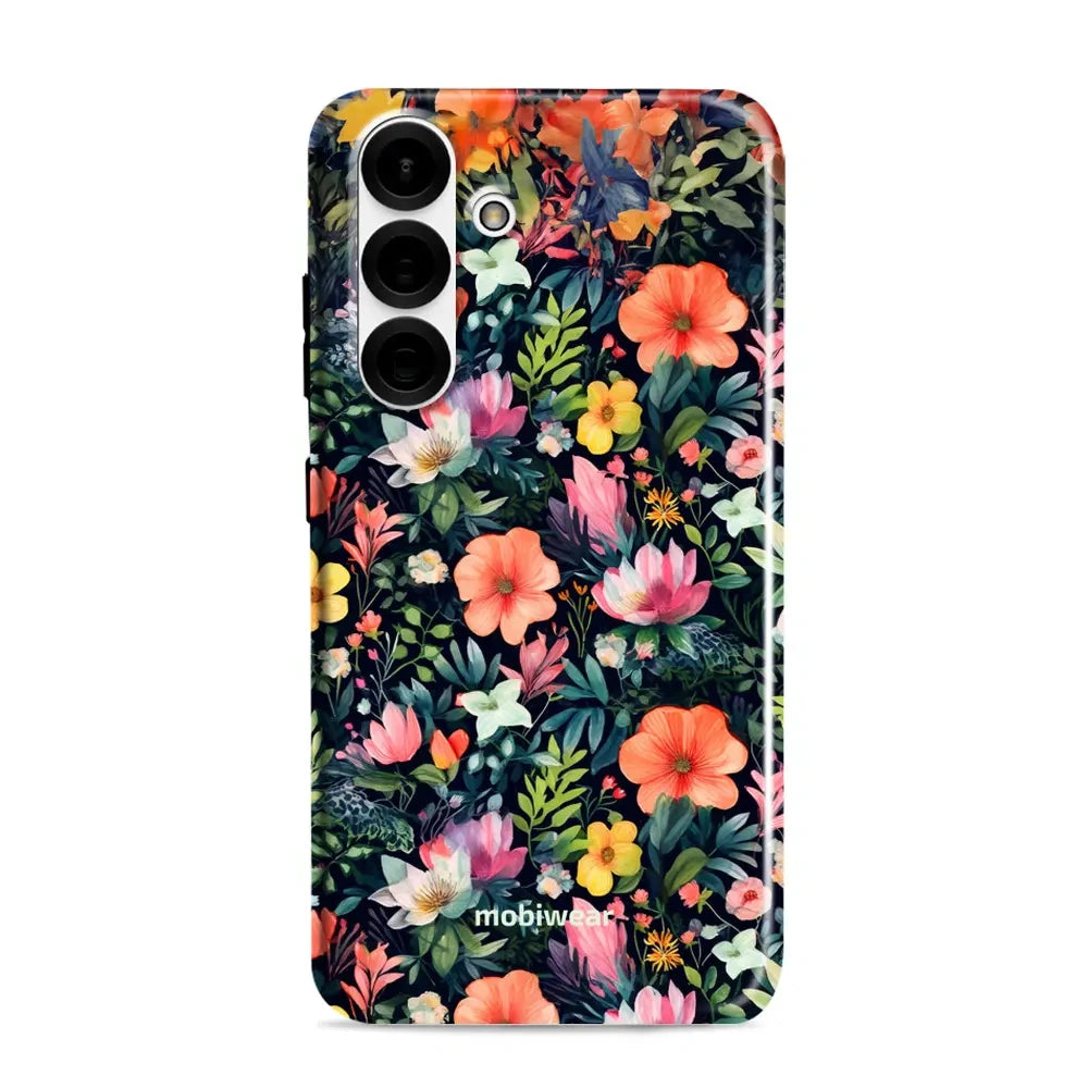 Handyhülle für Galaxy S25 Plus, Mobiwear Elite Pro, Bunt-Blumig