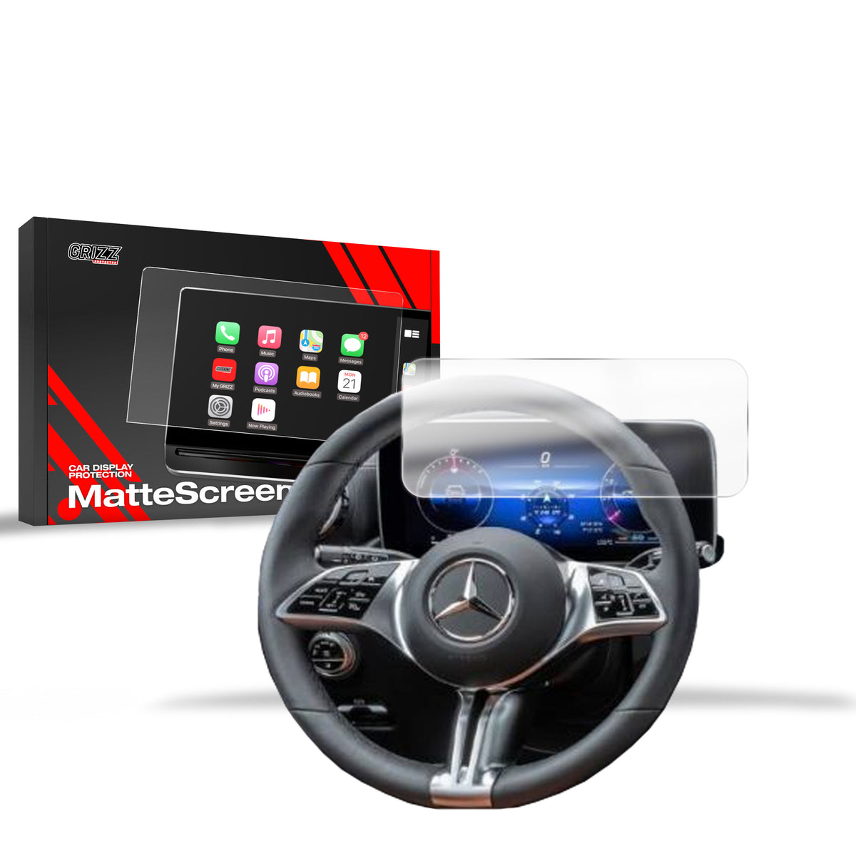 Matte Autodisplayfolie für Mercedes GLC X254 (2022-2026), Grizz Protector