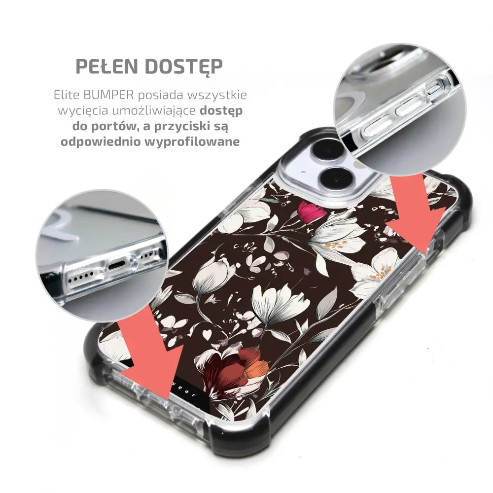 Handyhülle für iPhone 14 mit MagSafe, Mobiwear Elite Bumper, Nachtstrauß