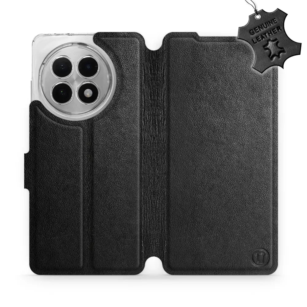 Echtleder Handyhülle für OnePlus 13R, Mobiwear Leather, Schwarz
