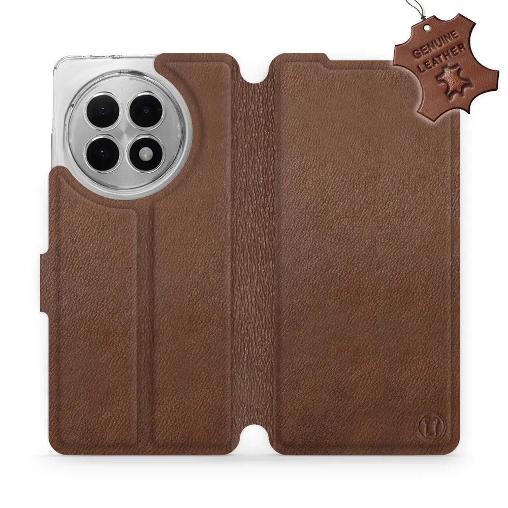 Echtleder Handyhülle für OnePlus 13R, Mobiwear Leather, Braun