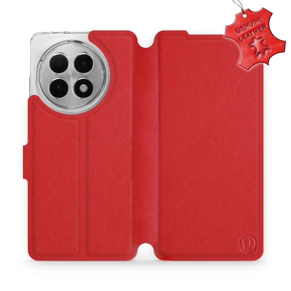 Echtleder Handyhülle für OnePlus 13R, Mobiwear Leather, Rot