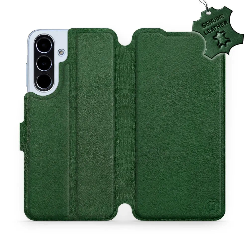 Echtleder Handyhülle für Galaxy A56 5G, Mobiwear Leather, Grün