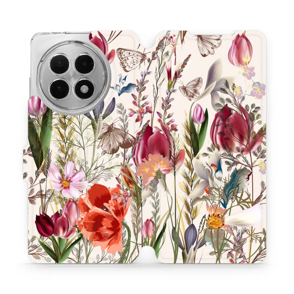 Handyhülle mit klappe für OnePlus 13R, Mobiwear Book, Blumenstrauß
