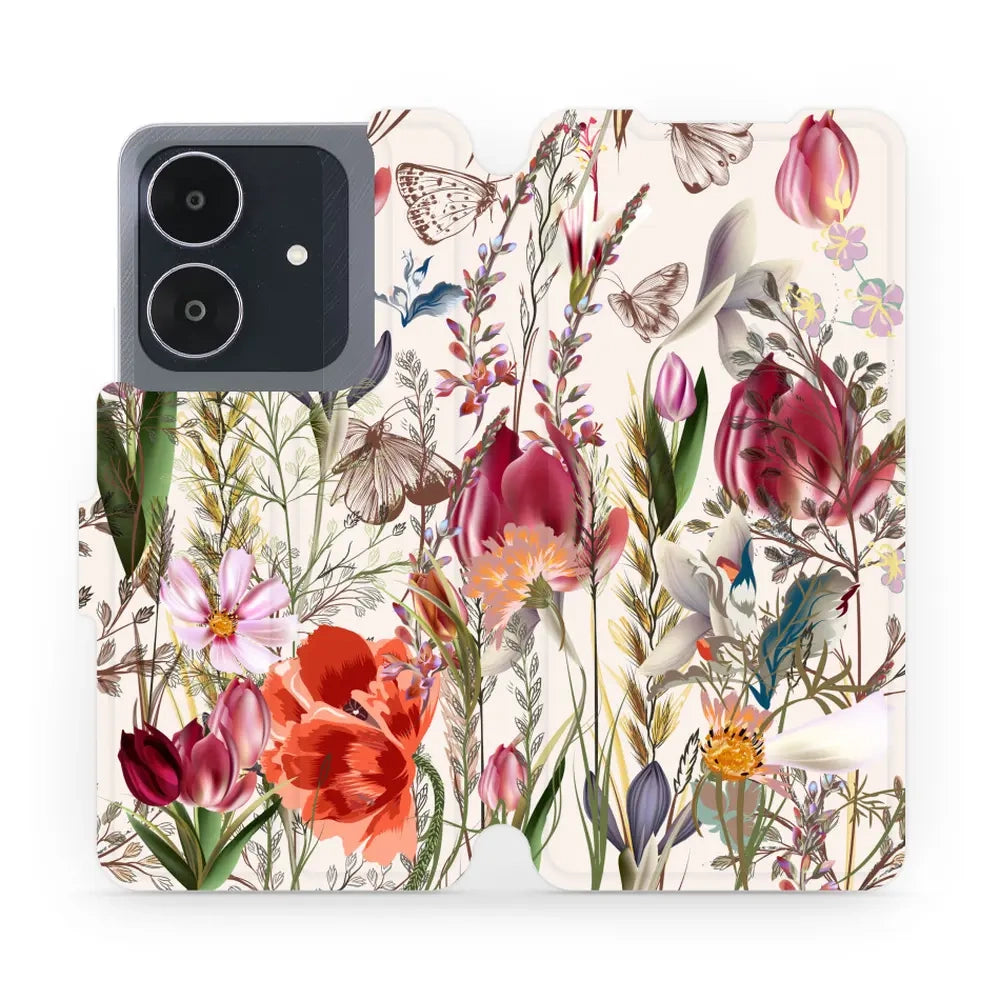 Handyhülle mit klappe für Realme Note 60, Mobiwear Book, Blumenstrauß