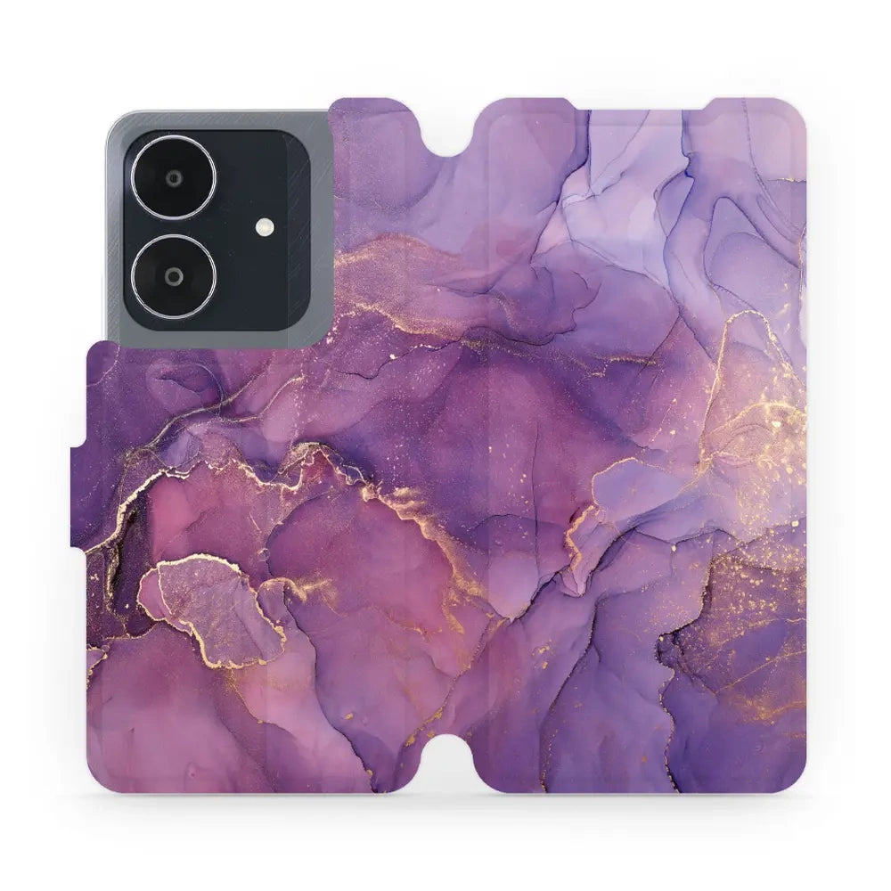 Handyhülle mit klappe für Realme Note 60, Mobiwear Book, Violett
