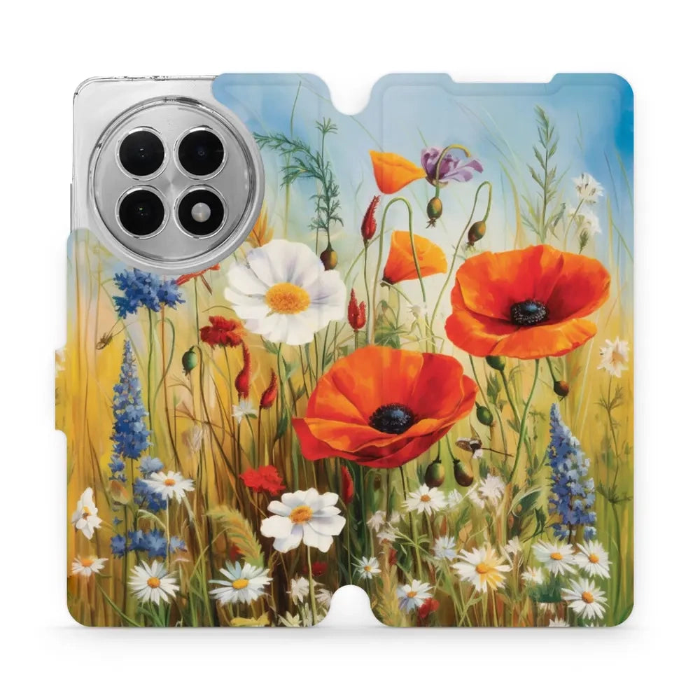 Handyhülle mit klappe für OnePlus 13R, Mobiwear Book, Wiesenblumen