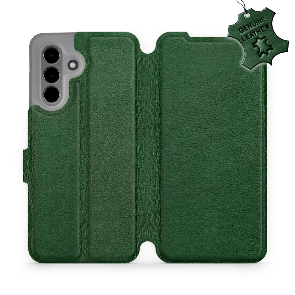 Echtleder Handyhülle für Galaxy A26 5G, Mobiwear Leather, Grün