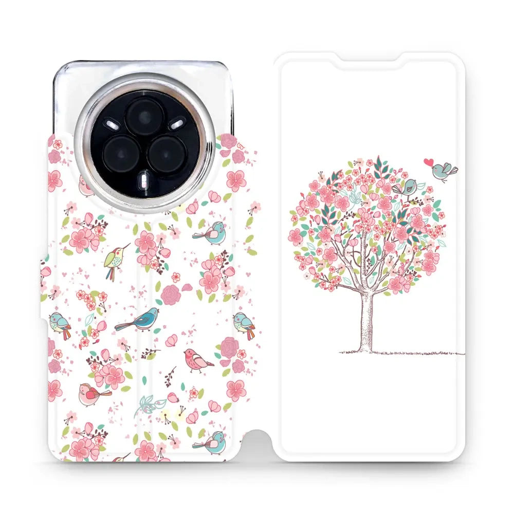 Handyhülle mit klappe für Realme 14 Pro 5G, Mobiwear Book, Rosa Hain
