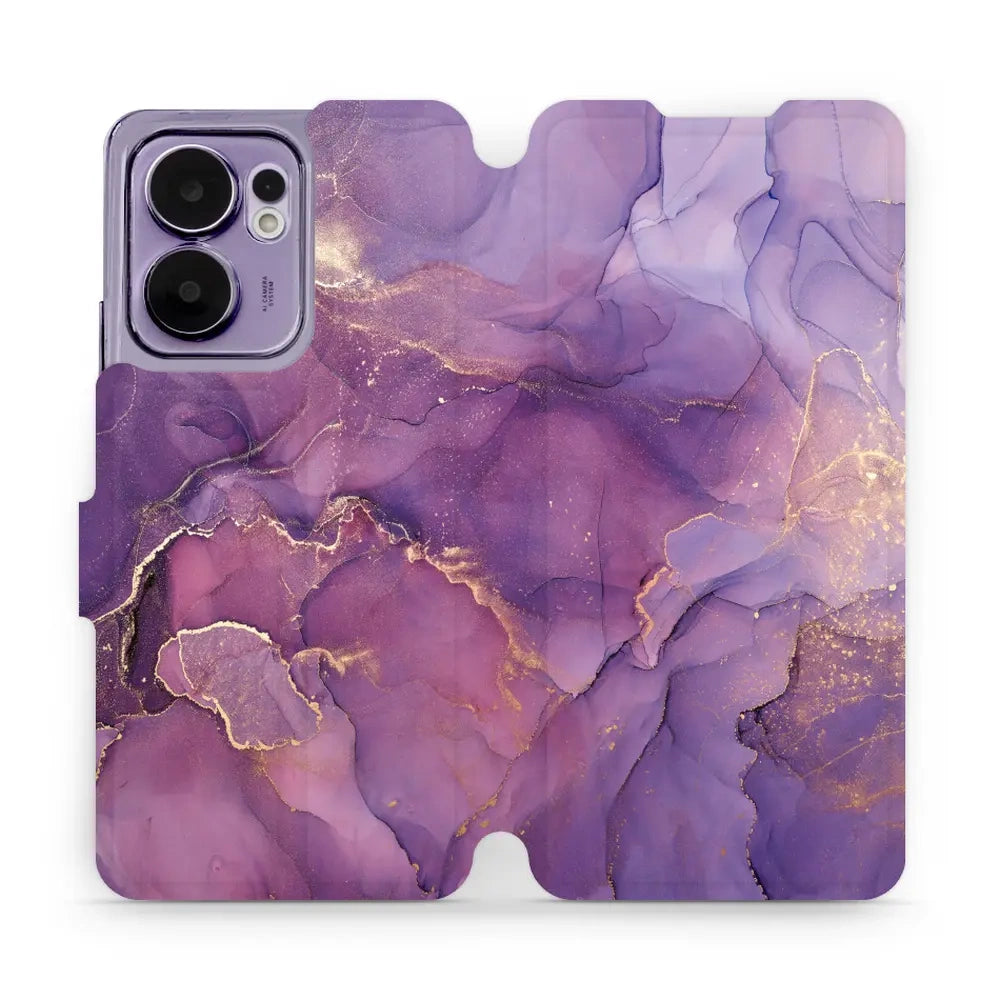 Handyhülle mit klappe für Oppo Reno13 F, Mobiwear Book, Violett