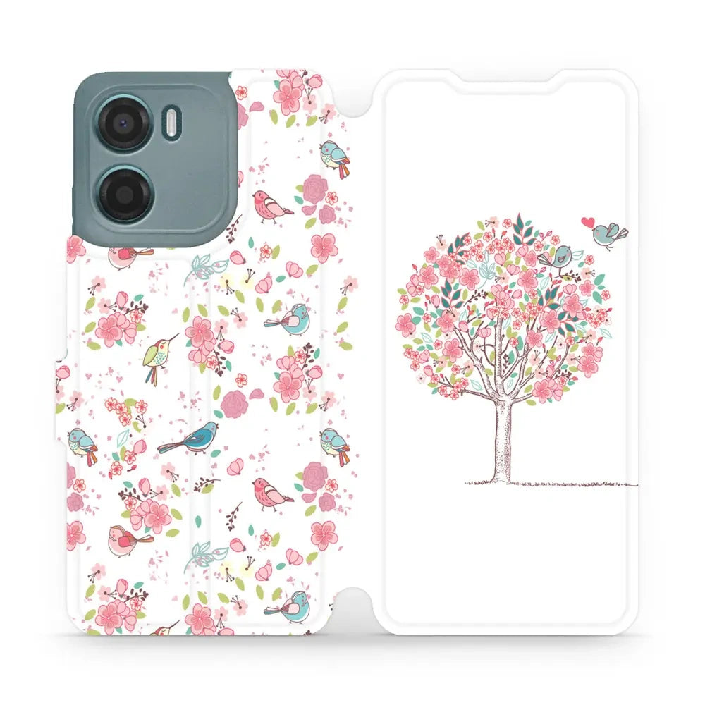 Handyhülle mit klappe für Motorola Moto G05, Mobiwear Book, Rosa Hain