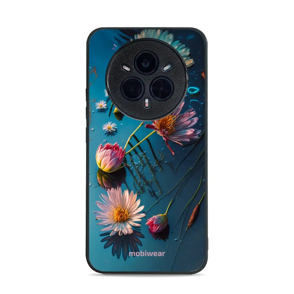 Handyhülle für Realme 14 Pro 5G, Mobiwear Glossy Case, Blau-Blumig
