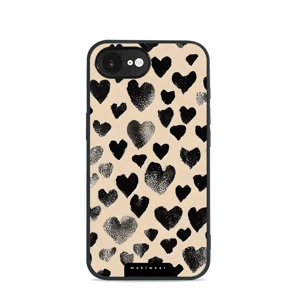 Handyhülle für iPhone 17e / 16e, Mobiwear Glossy Case, Beige Liebe