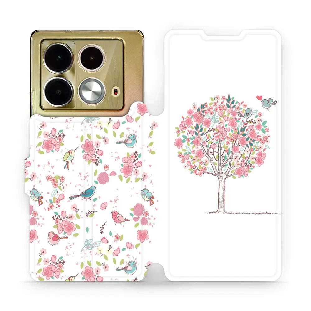 Handyhülle mit klappe für Infinix Note 40, Mobiwear Book, Rosa Hain