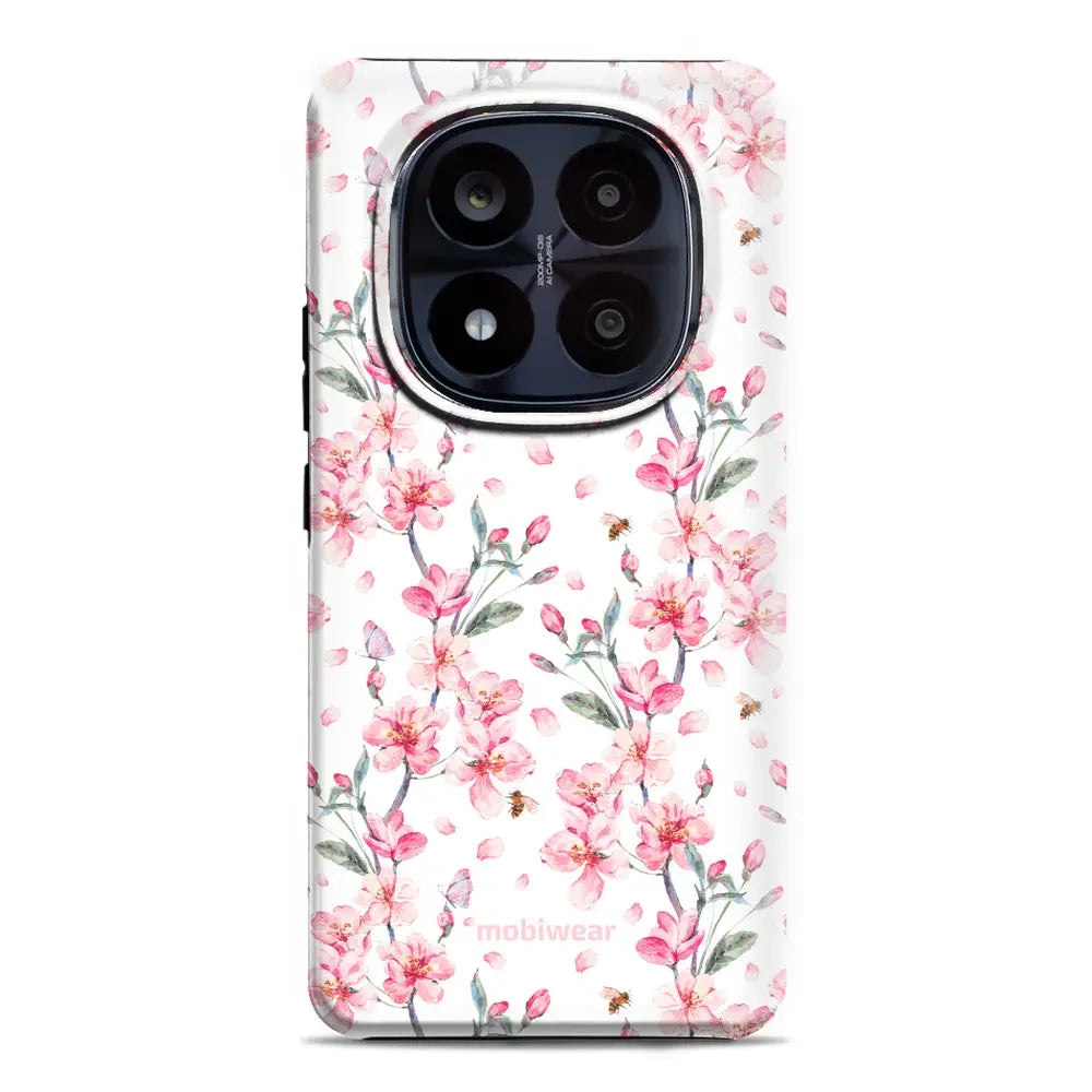 Handyhülle für Xiaomi Redmi Note 14 Pro Plus 5G, Mobiwear Elite Pro, Japanischer Blumenstrauß