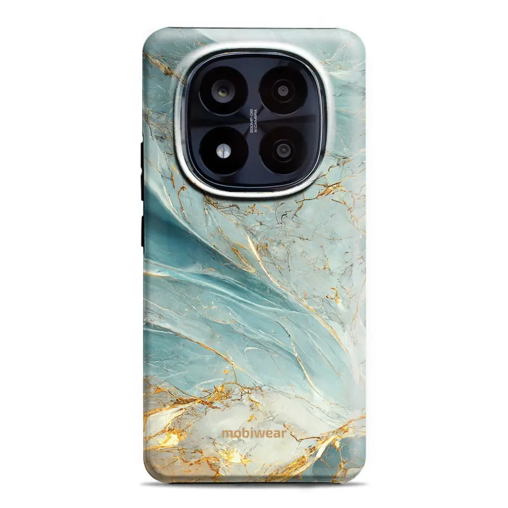 Handyhülle für Xiaomi Redmi Note 14 Pro Plus 5G, Mobiwear Elite Pro, Adern des Azur