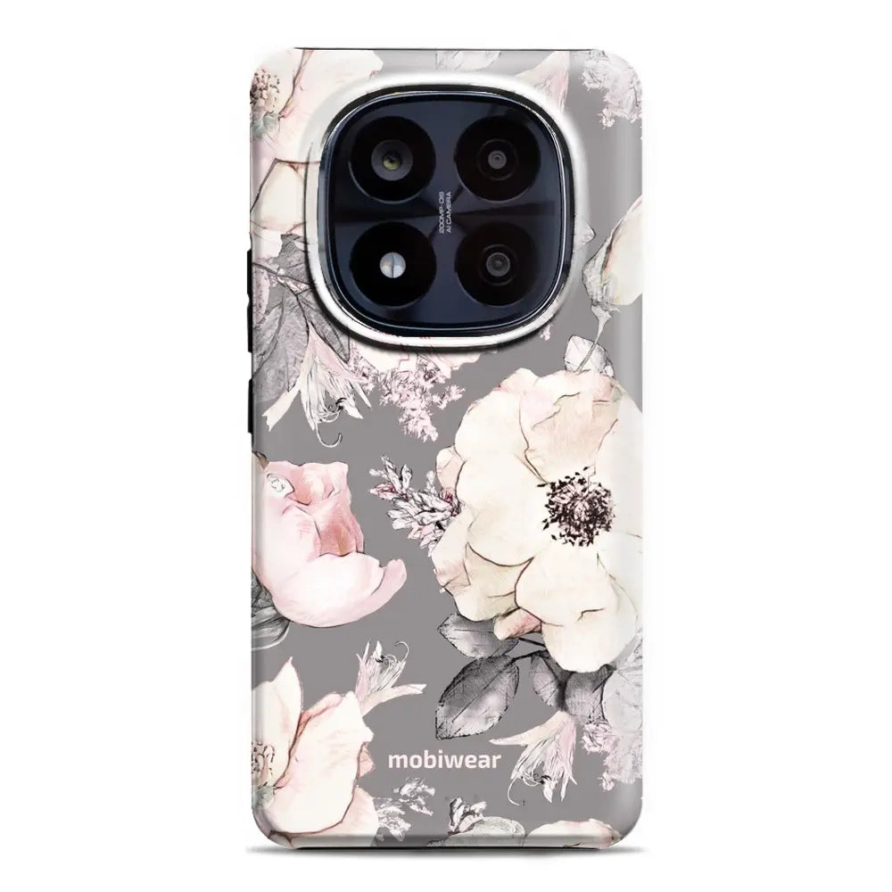 Handyhülle für Xiaomi Redmi Note 14 Pro Plus 5G, Mobiwear Elite Pro, Rosa-Blumig