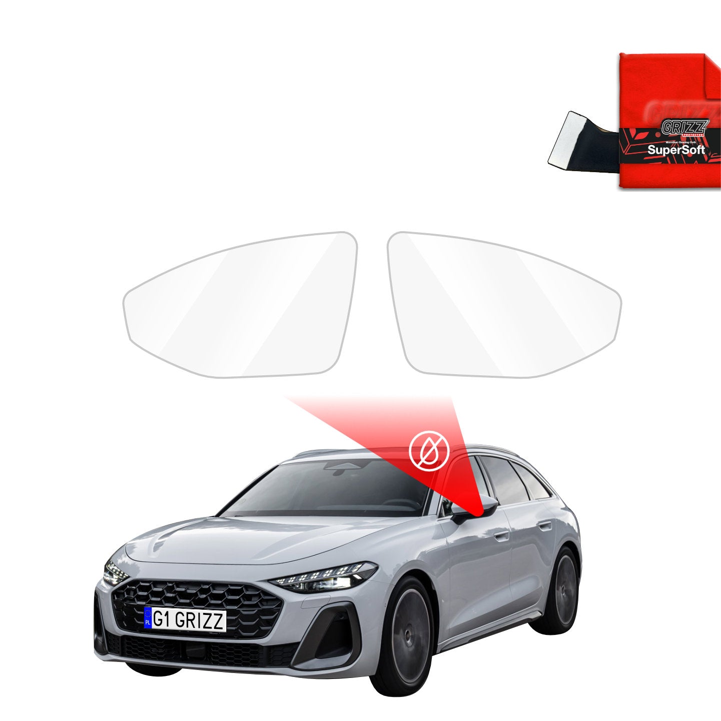 Regenschutzfolie Grizz Protector für Außenspiegel - Audi A5 B10 Avant (2025-2026)