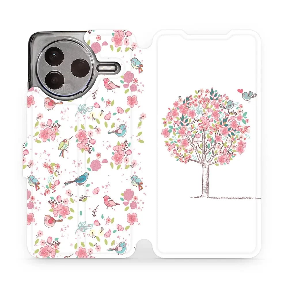 Handyhülle mit klappe für Xiaomi POCO F7 Pro, Mobiwear Book, Rosa Hain
