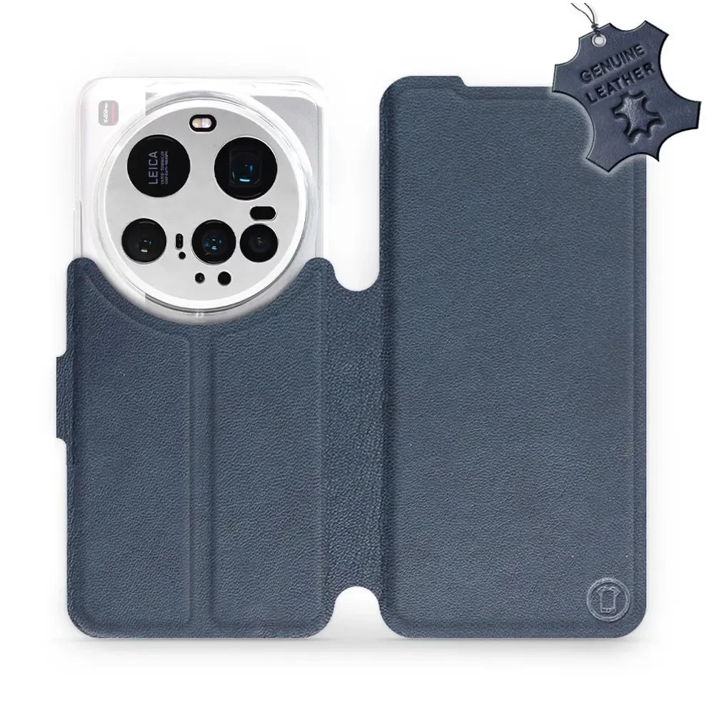 Echtleder Handyhülle für Xiaomi 15 Ultra, Mobiwear Leather, Dunkelblau