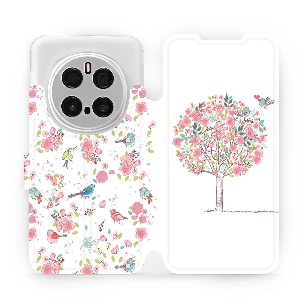 Handyhülle mit klappe für Honor Magic7 Pro, Mobiwear Book, Rosa Hain