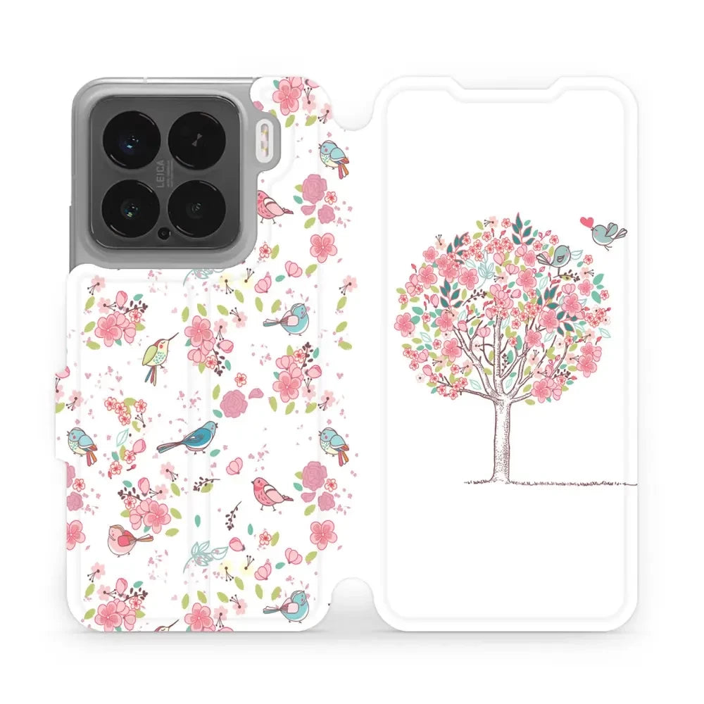 Handyhülle mit klappe für Xiaomi 15, Mobiwear Book, Rosa Hain