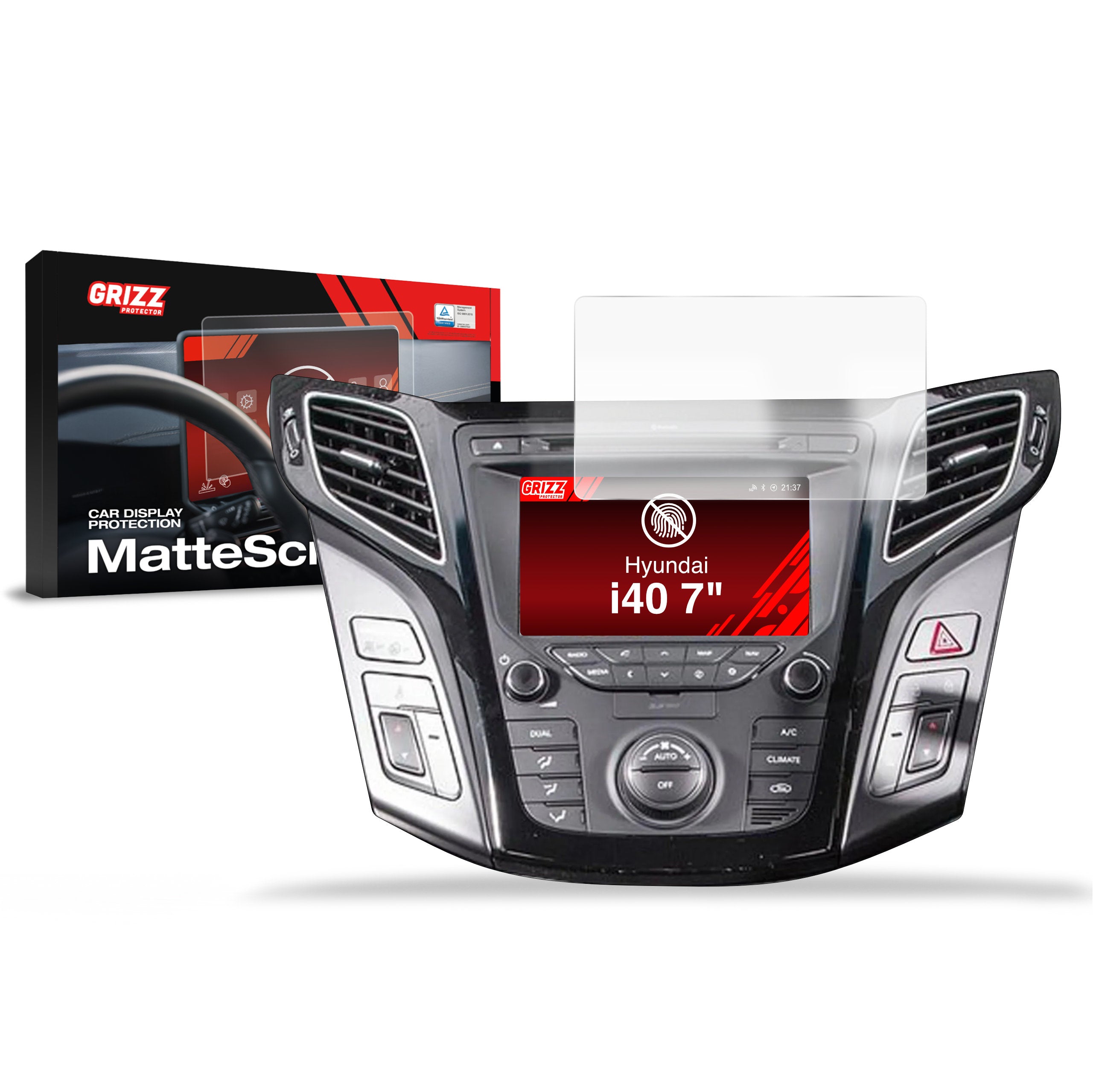 Matte Autodisplayfolie für Hyundai i40 (2015-2018), Grizz Protector