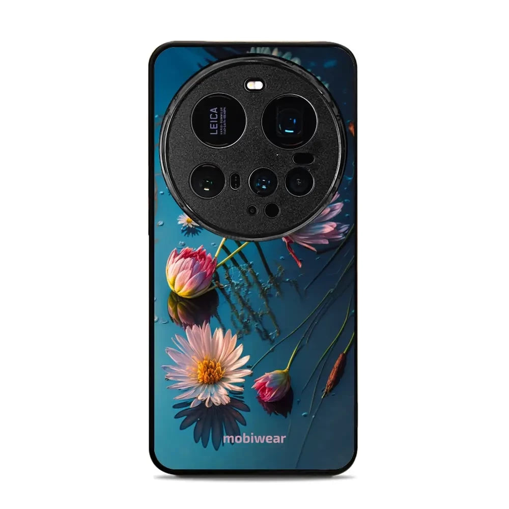 Handyhülle für Xiaomi 15 Ultra, Mobiwear Glossy Case, Blau-Blumig