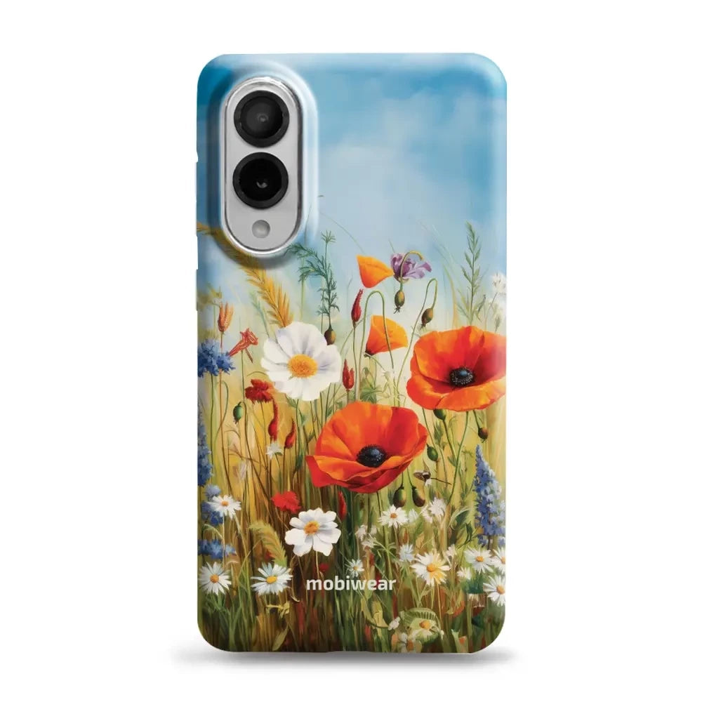 Handyhülle für Galaxy S25 Edge, Mobiwear Elite Pro, Wiesenblumen