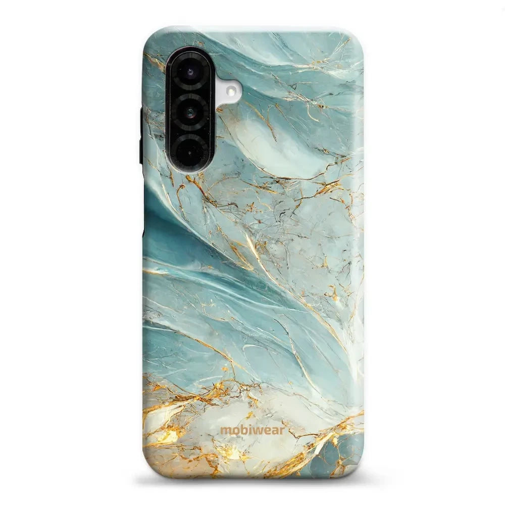 Handyhülle für Galaxy A26 5G, Mobiwear Elite Pro, Adern des Azur