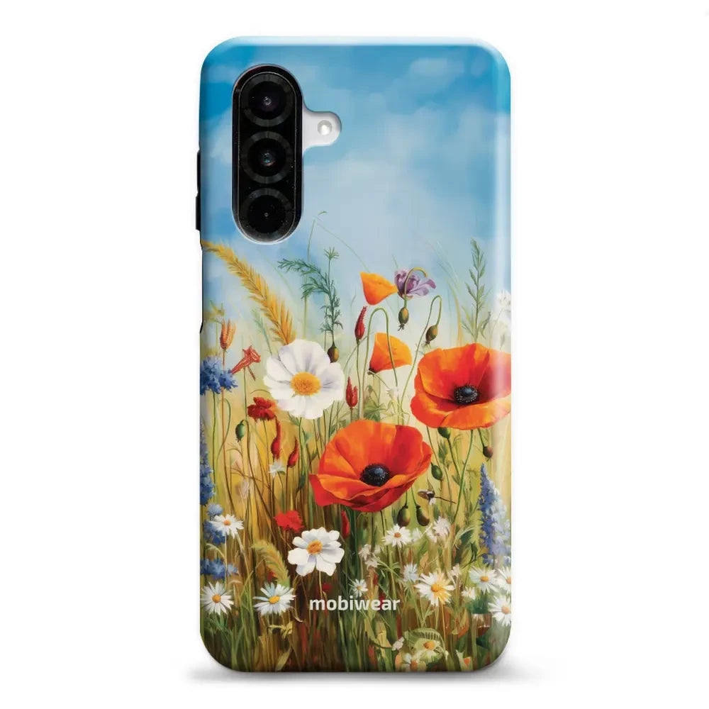 Handyhülle für Galaxy A26 5G, Mobiwear Elite Pro, Wiesenblumen