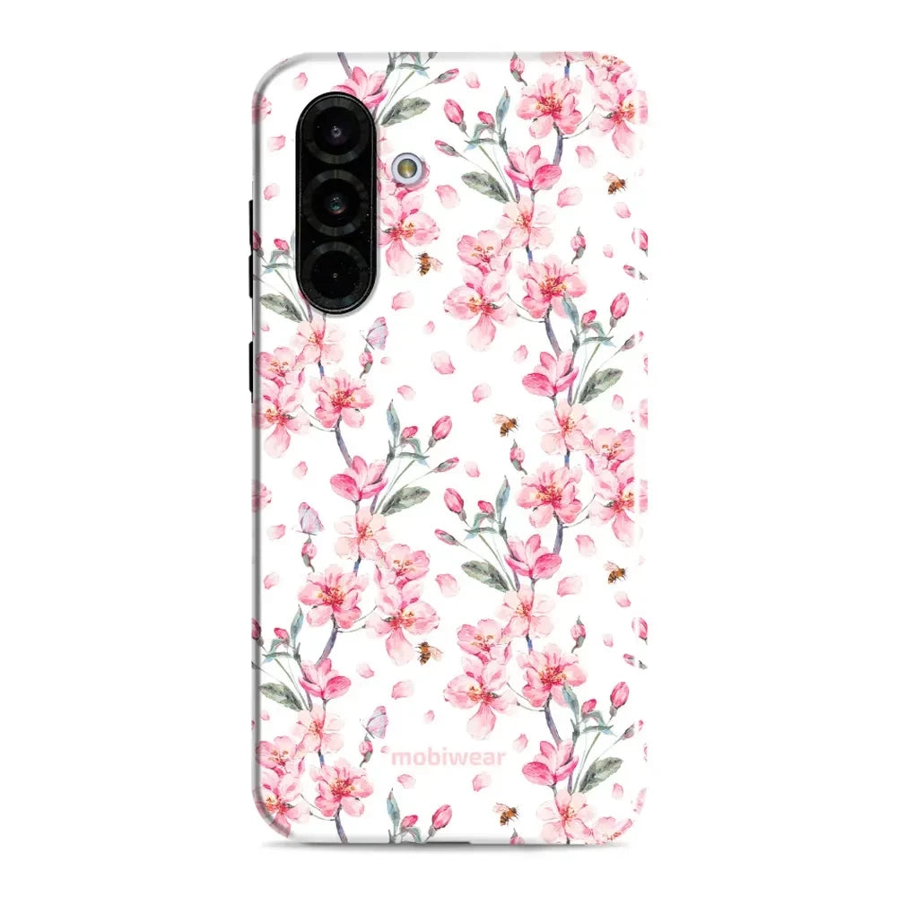 Handyhülle für Galaxy A36 5G, Mobiwear Elite Pro, Japanischer Blumenstrauß
