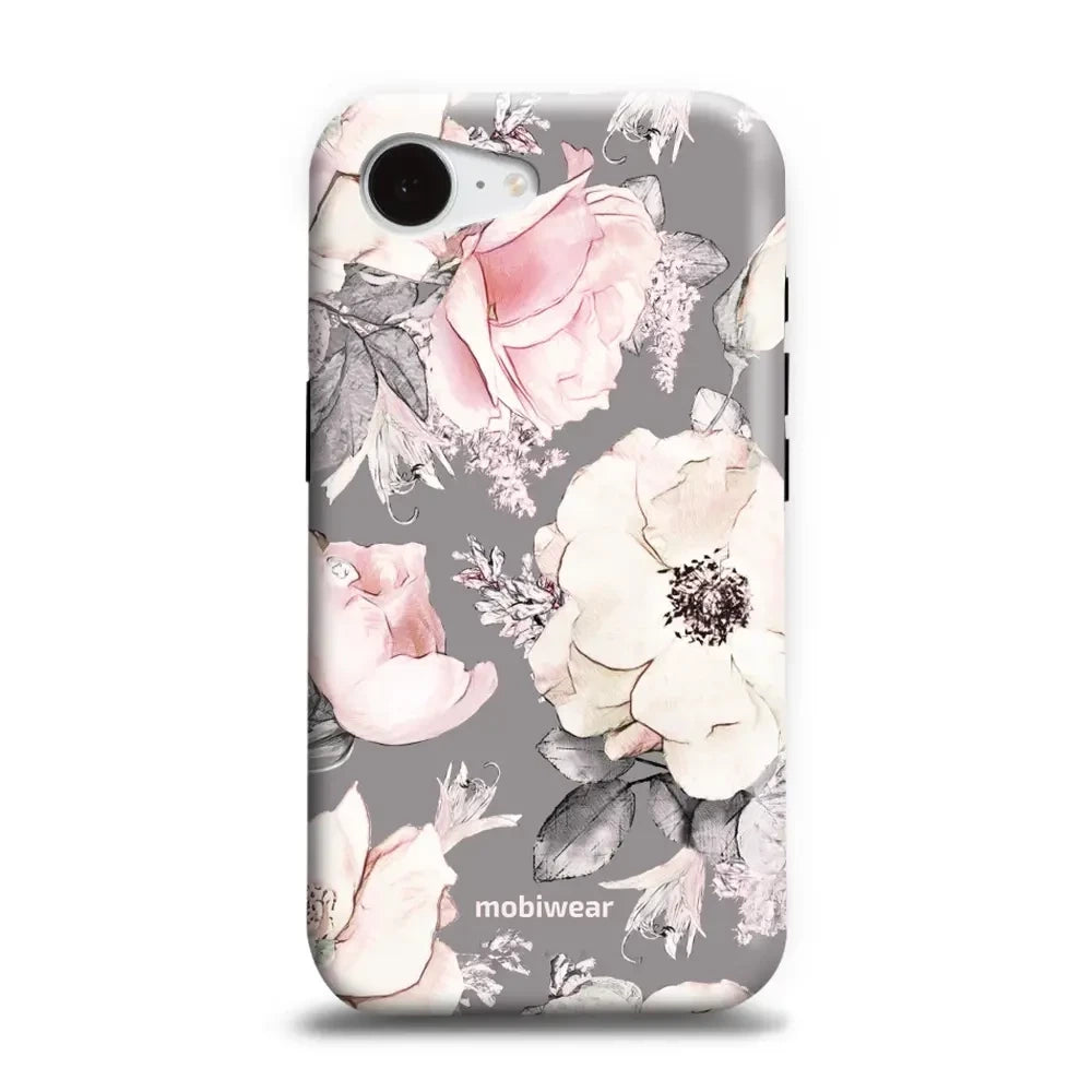 Handyhülle für iPhone 17e / 16e, Mobiwear Elite Pro, Rosa-Blumig