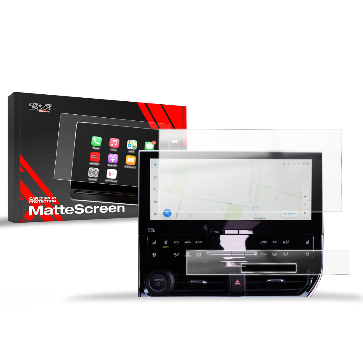 Matte Autodisplayfolie 2in1 für Toyota bZ4X 12,3" (2022-2026), Grizz Protector