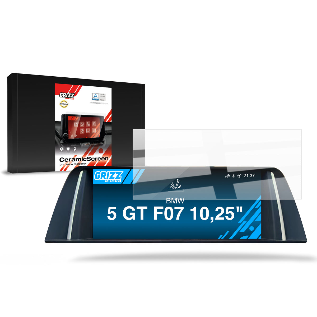 Keramische Autodisplayfolie für BMW 5 GT F07 10,25" (2009-2017), Grizz Protector