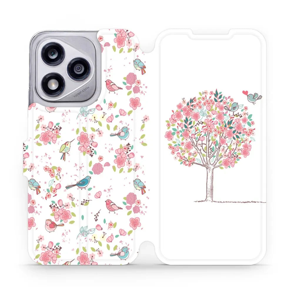 Handyhülle mit klappe für Honor 400 Lite 5G, Mobiwear Book, Rosa Hain