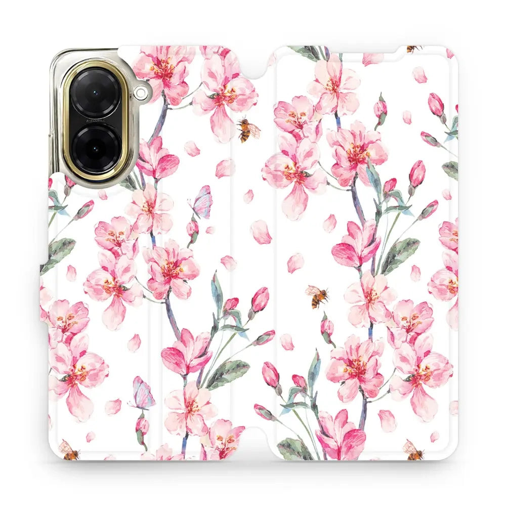 Handyhülle mit klappe für Xiaomi Redmi A5 4G, Mobiwear Book, Rosa Frühling