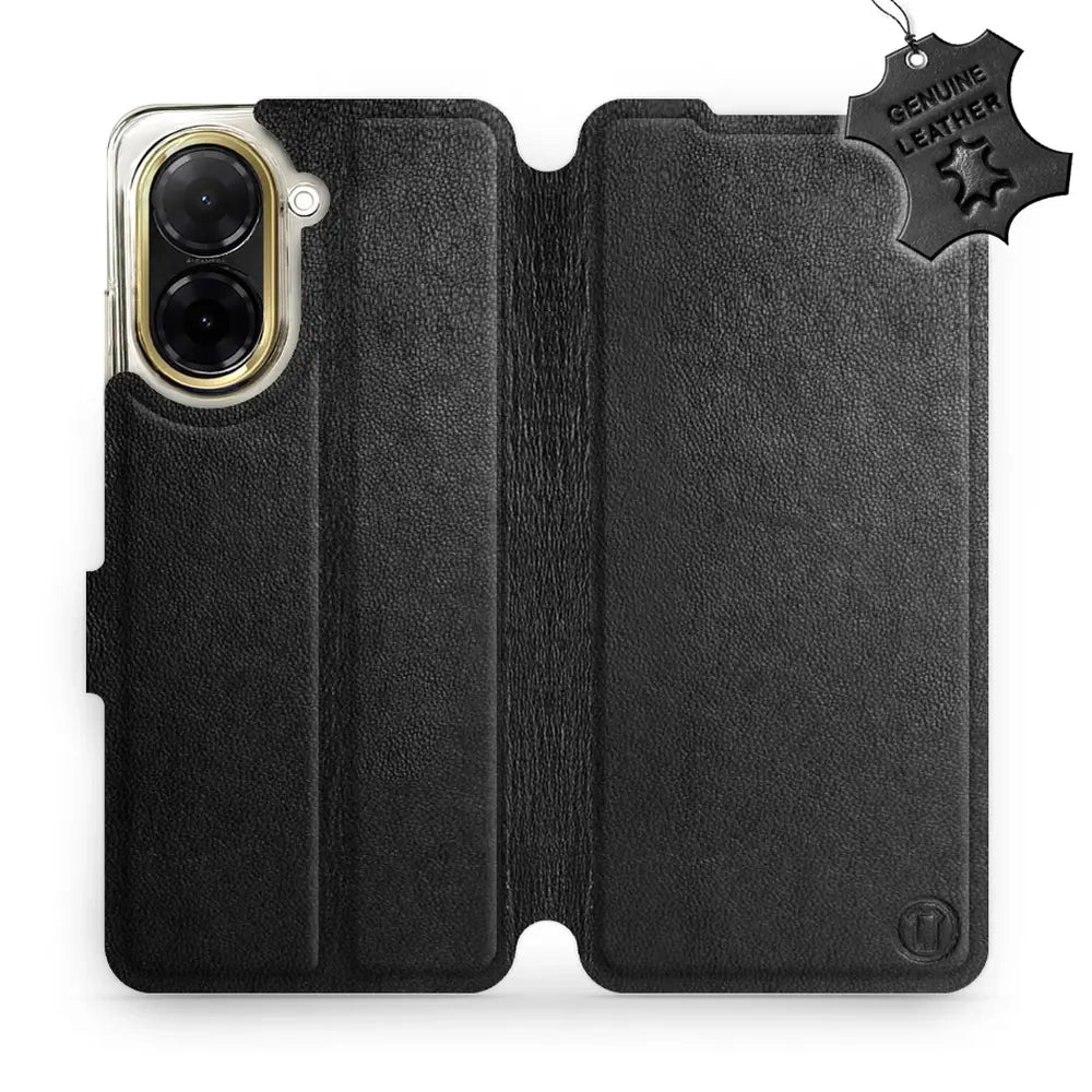 Echtleder Handyhülle für Xiaomi Redmi A5 4G, Mobiwear Leather, Schwarz