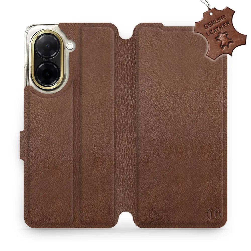 Echtleder Handyhülle für Xiaomi Redmi A5 4G, Mobiwear Leather, Braun