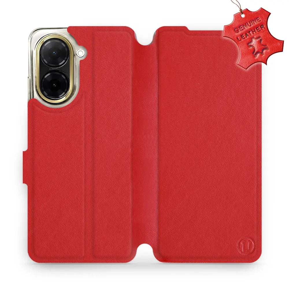 Echtleder Handyhülle für Xiaomi Redmi A5 4G, Mobiwear Leather, Rot