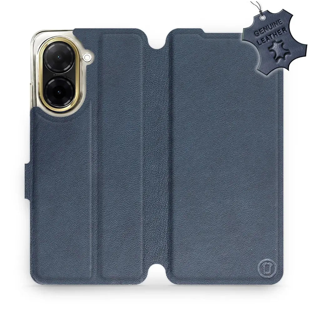 Echtleder Handyhülle für Xiaomi Redmi A5 4G, Mobiwear Leather, Dunkelblau