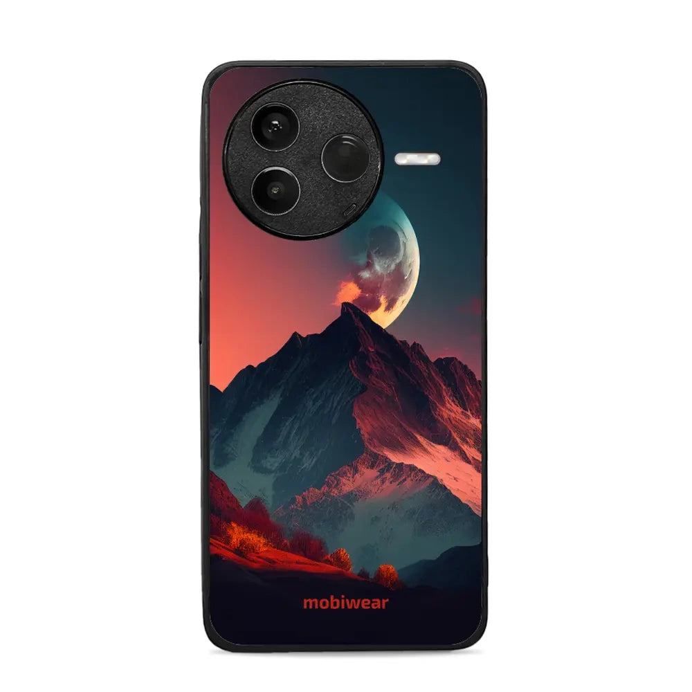 Handyhülle für Xiaomi POCO F7 Pro, Mobiwear Glossy Case, Gebirgsdämmerung