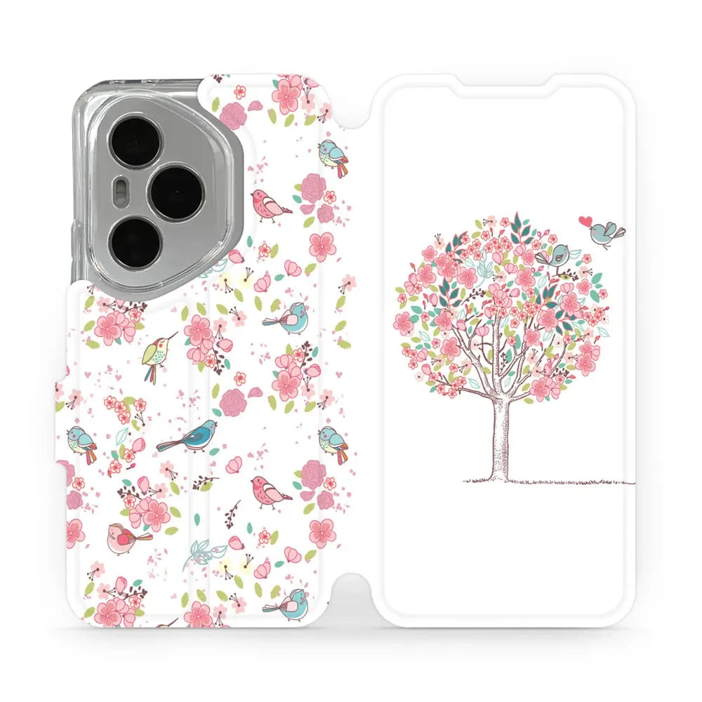 Handyhülle mit klappe für Honor 400 Pro 5G, Mobiwear Book, Rosa Hain