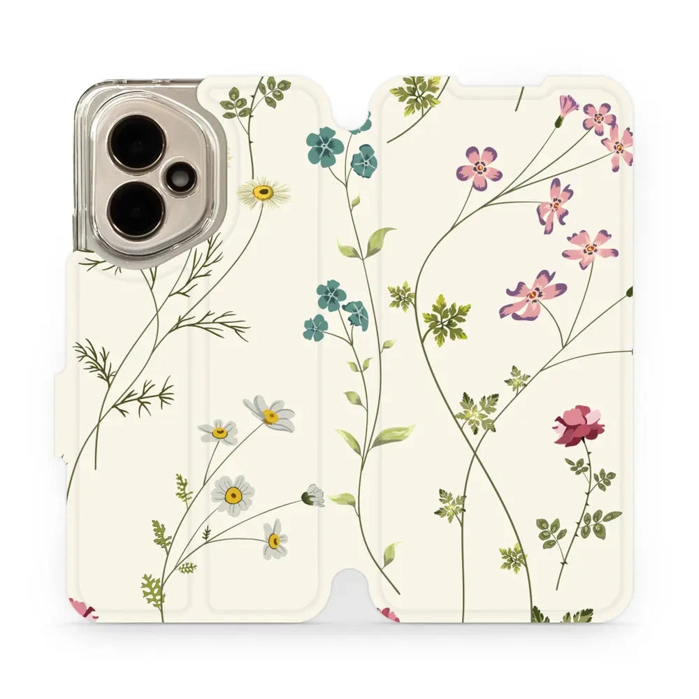 Handyhülle mit klappe für Honor 400 5G, Mobiwear Book, Feldblumen