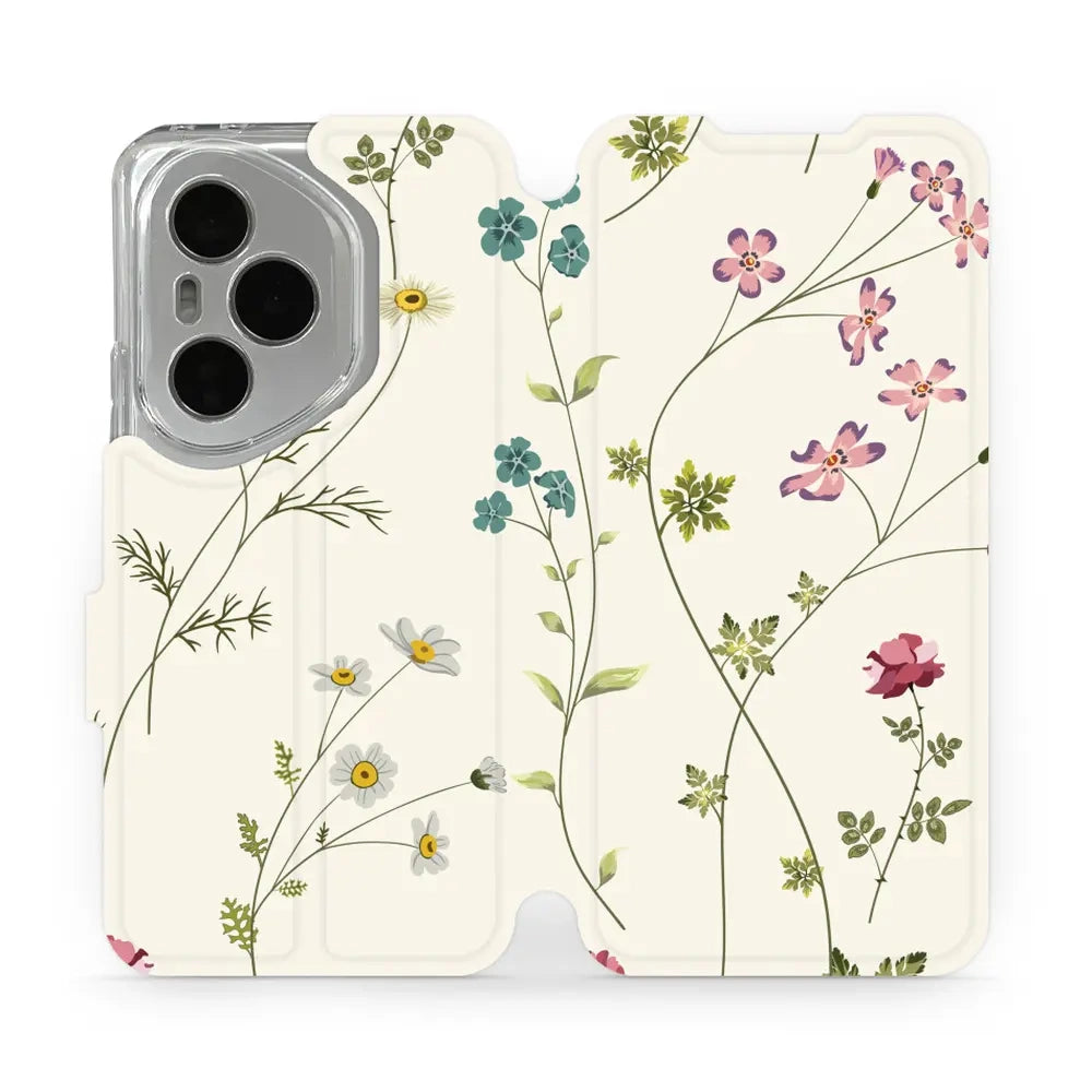 Handyhülle mit klappe für Honor 400 Pro 5G, Mobiwear Book, Feldblumen