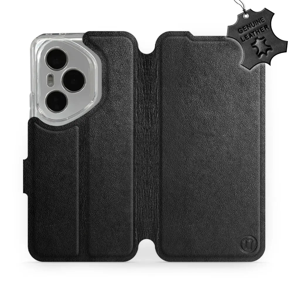 Echtleder Handyhülle für Honor 400 Pro 5G, Mobiwear Leather, Schwarz