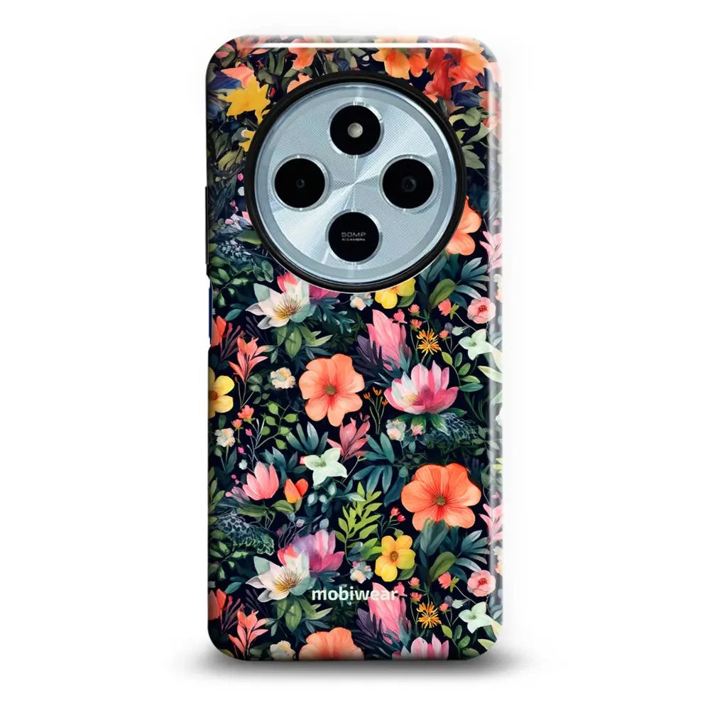 Handyhülle für Xiaomi Redmi 14C 4G, Mobiwear Elite Pro, Bunt-Blumig
